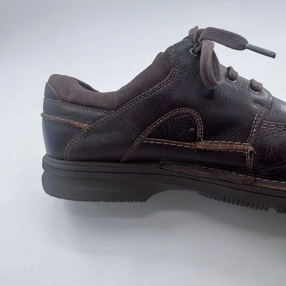 Clarks Leather Lace Up Bicycle Toe Comfort Shoe Mens Size 14 Fast Shipping